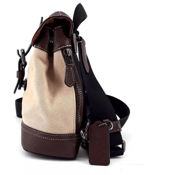 Coach Hudson Small Backpack Crossbody Unisex Canvas/Leather EUC - Picture 3 of 13